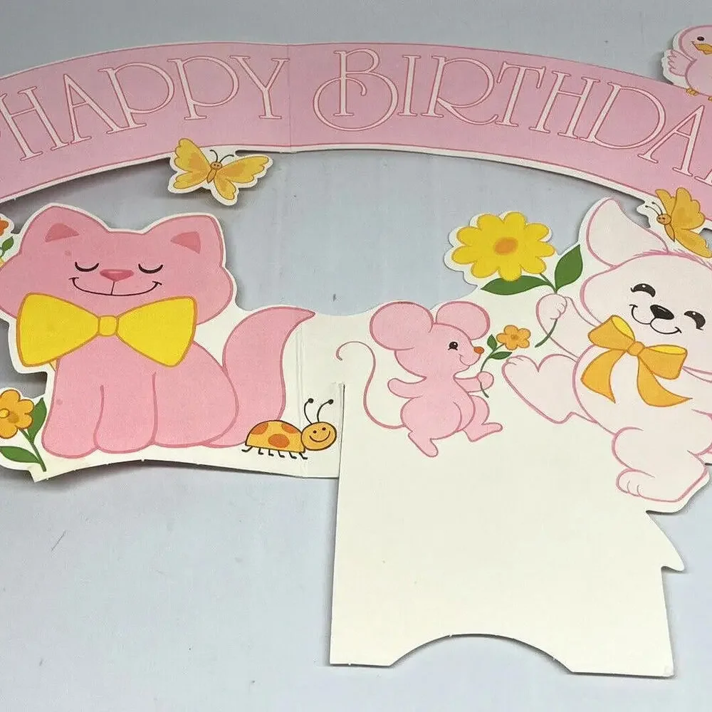 Sugar N Spice Birthday Party Honeycomb‎ Centerpiece Pink Vintage 1982 Hallmark